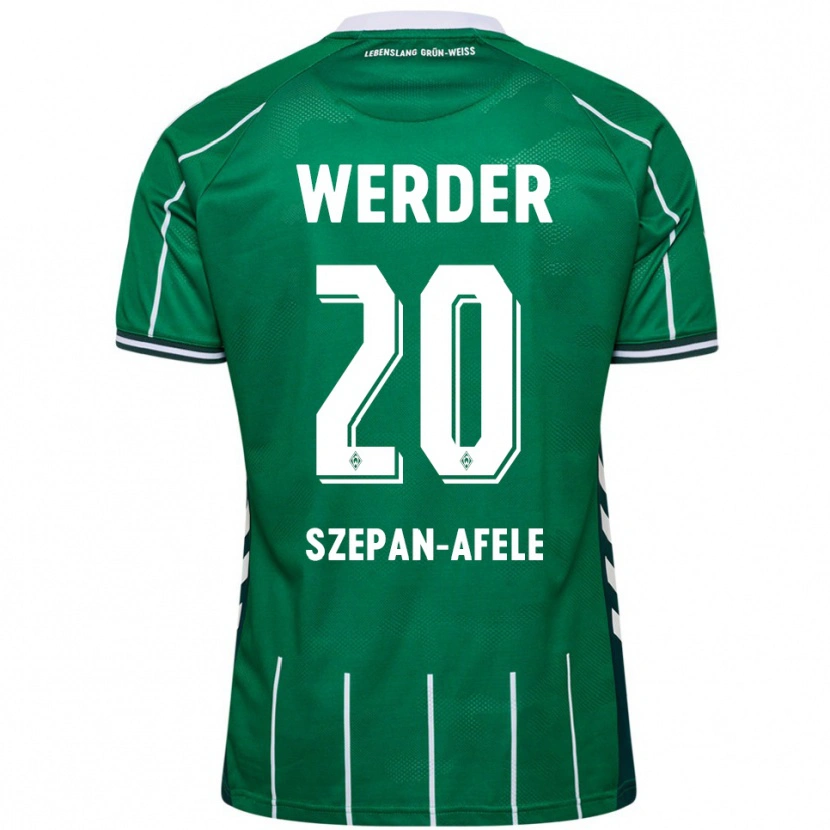 Danxen Hombre Camiseta Gianni Szepan-Afele #20 Verde Blanco 1ª Equipación 2025/26 La Camisa México