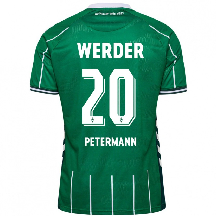 Danxen Hombre Camiseta Lena Petermann #20 Verde Blanco 1ª Equipación 2025/26 La Camisa México