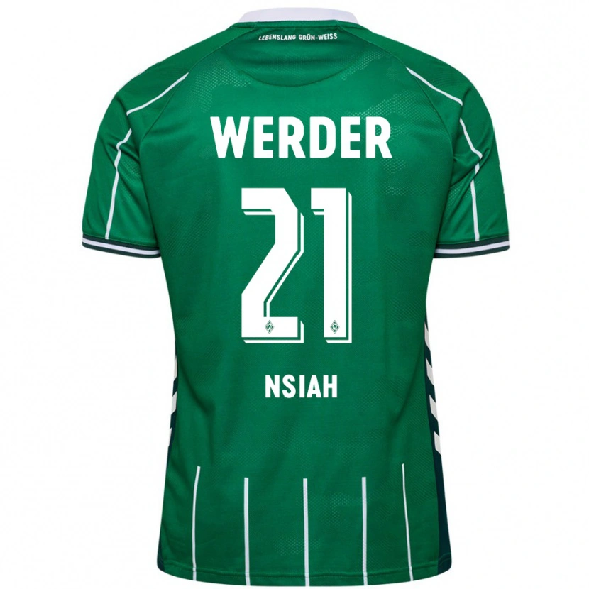 Danxen Hombre Camiseta Menson Nsiah #21 Verde Blanco 1ª Equipación 2025/26 La Camisa México