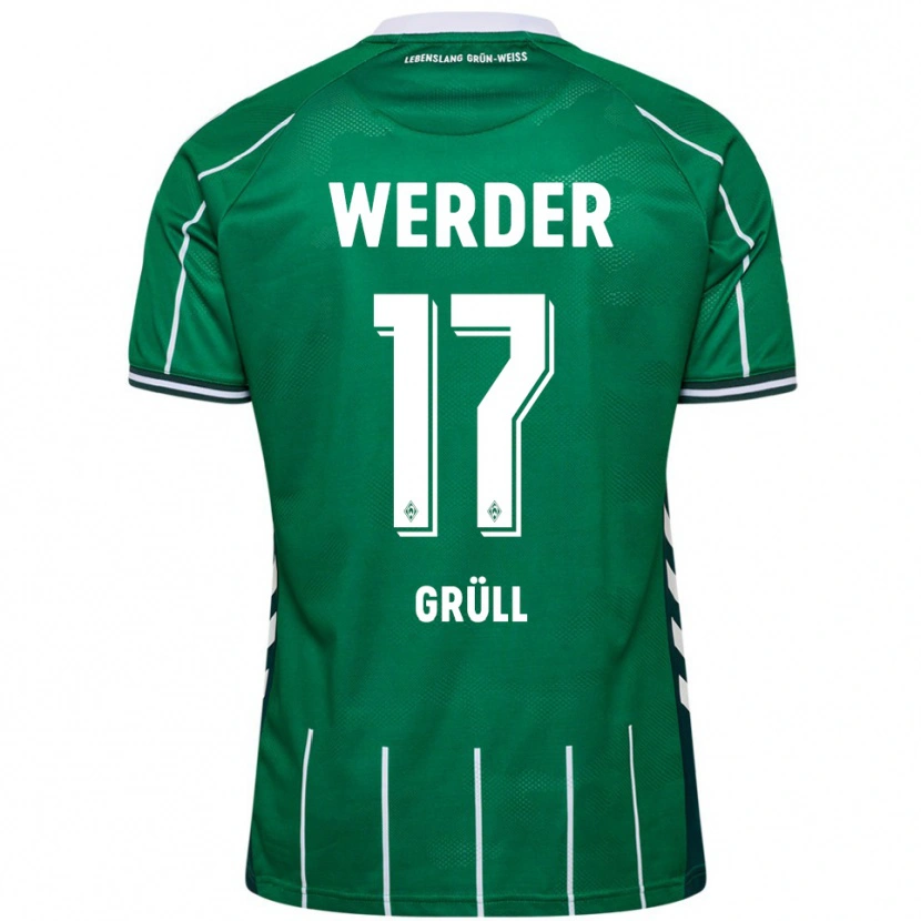 Danxen Hombre Camiseta Marco Grüll #17 Verde Blanco 1ª Equipación 2025/26 La Camisa México