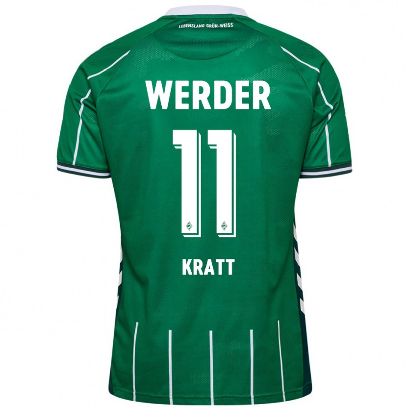 Danxen Hombre Camiseta Ronan Kratt #11 Verde Blanco 1ª Equipación 2025/26 La Camisa México