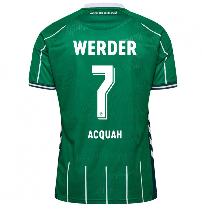 Danxen Hombre Camiseta Joseph Shadrach Acheampong Acquah #7 Verde Blanco 1ª Equipación 2025/26 La Camisa México