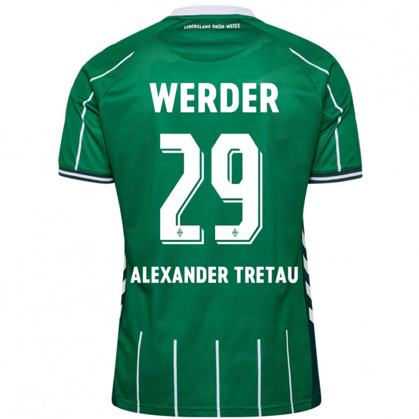 Danxen Hombre Camiseta Hans Tretau #29 Verde Blanco 1ª Equipación 2025/26 La Camisa México