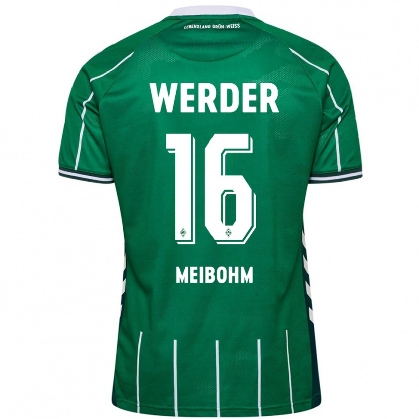 Danxen Hombre Camiseta Joel Meibohm #16 Verde Blanco 1ª Equipación 2025/26 La Camisa México