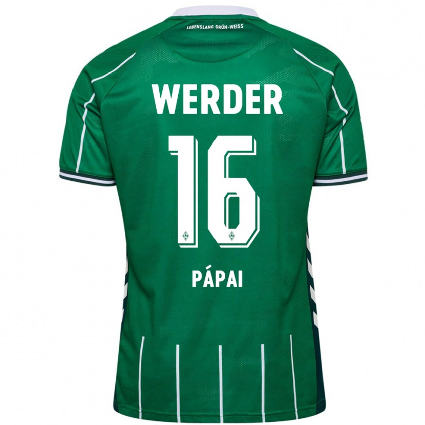 Danxen Hombre Camiseta Emöke Pápai #16 Verde Blanco 1ª Equipación 2025/26 La Camisa México