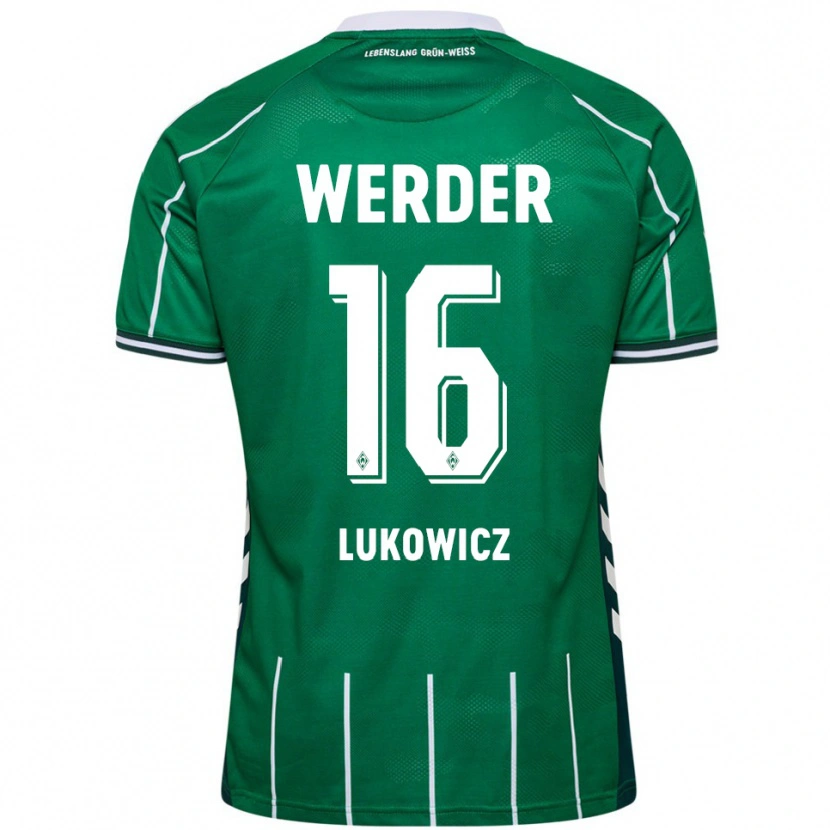 Danxen Hombre Camiseta Maik Lukowicz #16 Verde Blanco 1ª Equipación 2025/26 La Camisa México
