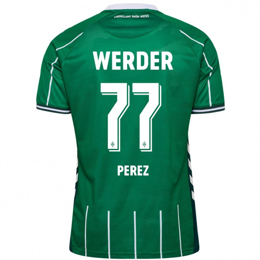 Danxen Hombre Camiseta Catalina Pérez Jaramillo #77 Verde Blanco 1ª Equipación 2025/26 La Camisa México