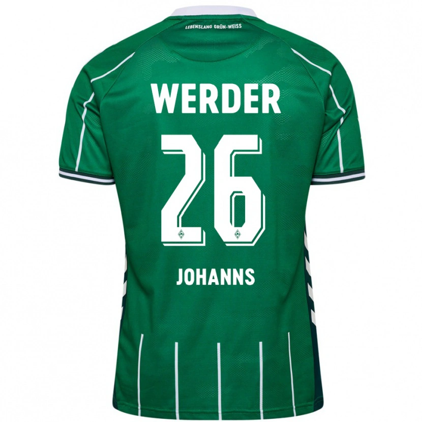 Danxen Hombre Camiseta Lennart Johanns #26 Verde Blanco 1ª Equipación 2025/26 La Camisa México
