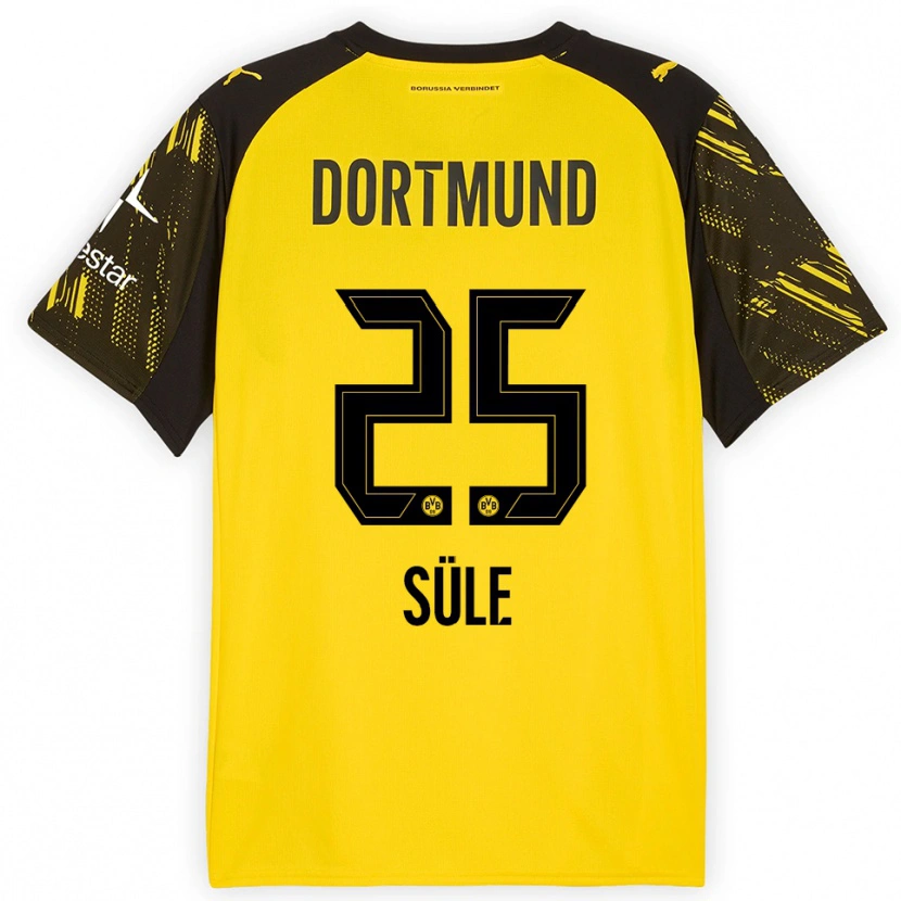 Danxen Hombre Camiseta Niklas Süle #25 Amarillo Negro 1ª Equipación 2025/26 La Camisa México