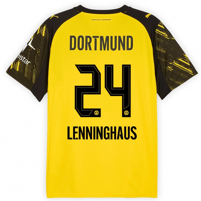 Danxen Hombre Camiseta Mika Lenninghaus #24 Amarillo Negro 1ª Equipación 2025/26 La Camisa México