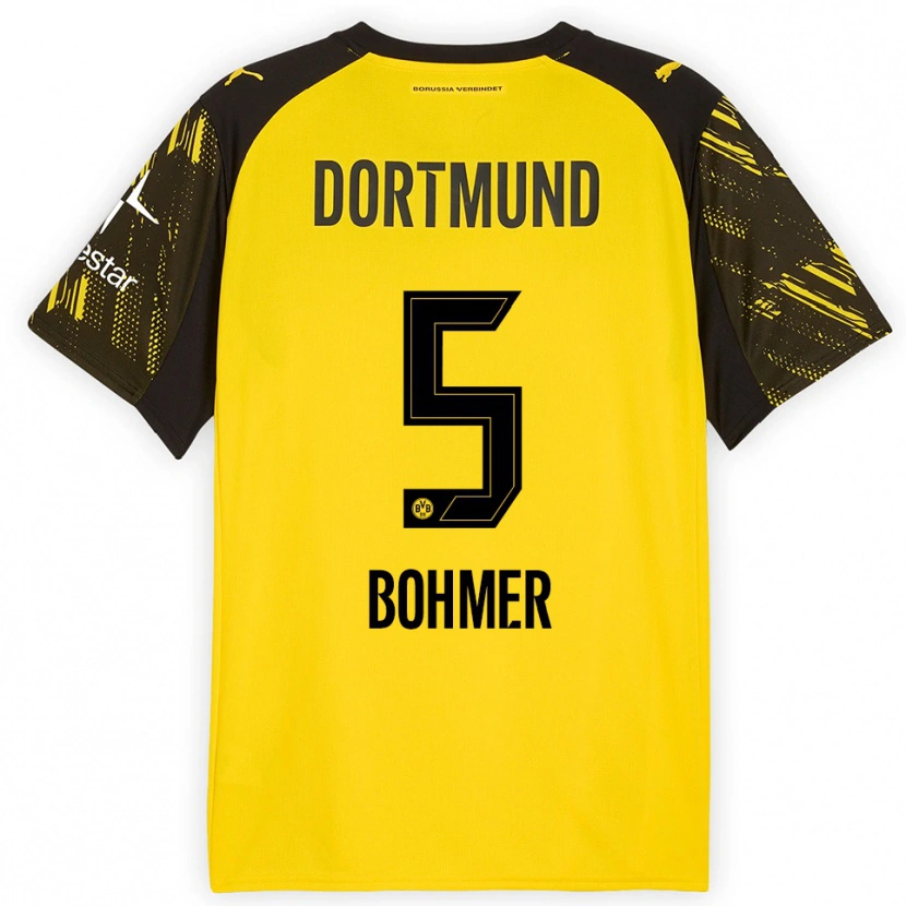 Danxen Hombre Camiseta Tim Bohmer #5 Amarillo Negro 1ª Equipación 2025/26 La Camisa México