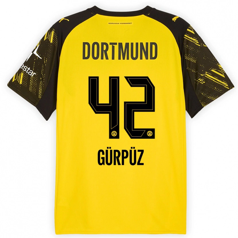 Danxen Hombre Camiseta Goktan Gurpuz #42 Amarillo Negro 1ª Equipación 2025/26 La Camisa México