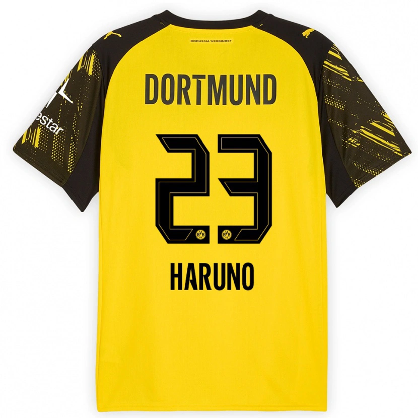 Danxen Hombre Camiseta Sasaki Haruno #23 Amarillo Negro 1ª Equipación 2025/26 La Camisa México