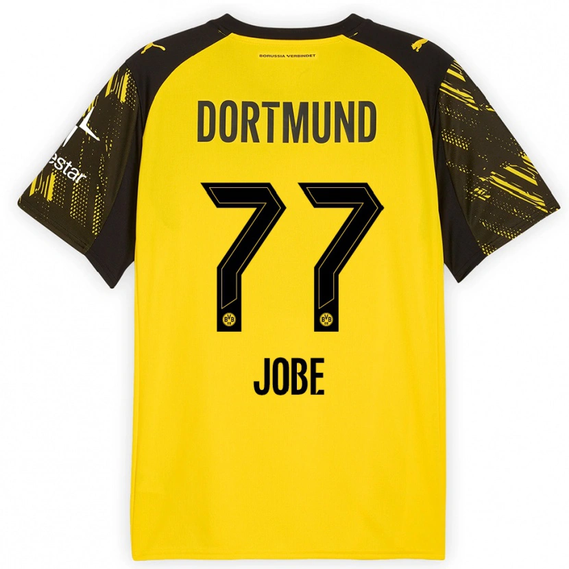 Danxen Hombre Camiseta Jobe Bellingham #77 Amarillo Negro 1ª Equipación 2025/26 La Camisa México