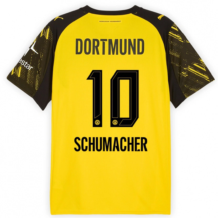 Danxen Hombre Camiseta Rita Schumacher #10 Amarillo Negro 1ª Equipación 2025/26 La Camisa México