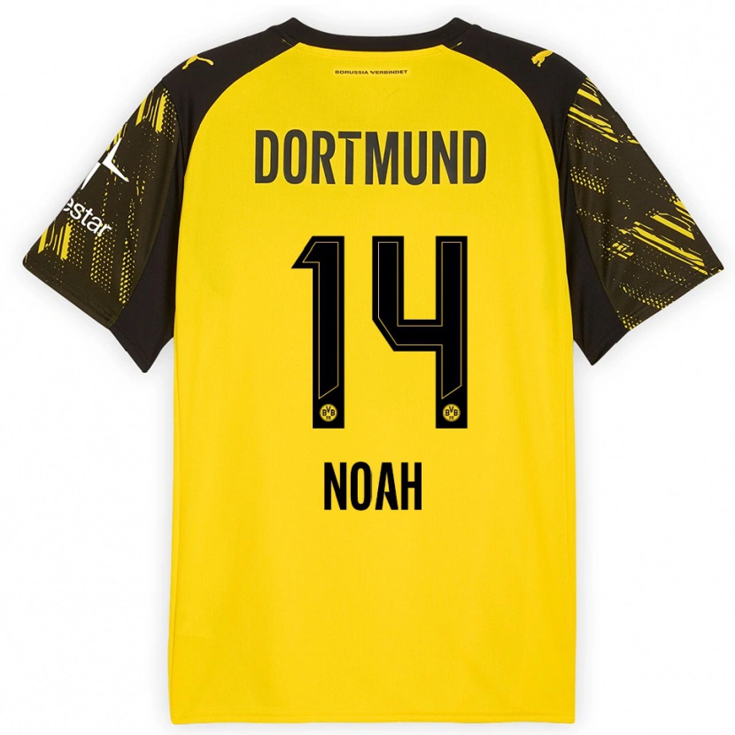 Danxen Hombre Camiseta Colin Noah Kleine-Bekel #14 Amarillo Negro 1ª Equipación 2025/26 La Camisa México