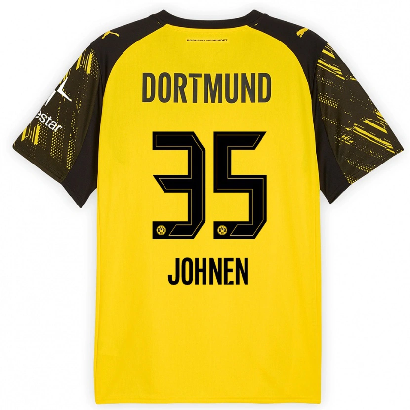 Danxen Hombre Camiseta Marcel Johnen #35 Amarillo Negro 1ª Equipación 2025/26 La Camisa México