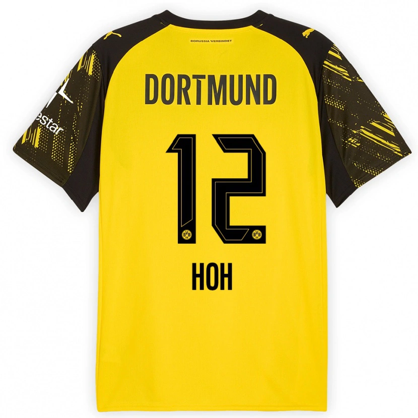 Danxen Hombre Camiseta Hendrik Hoh #12 Amarillo Negro 1ª Equipación 2025/26 La Camisa México