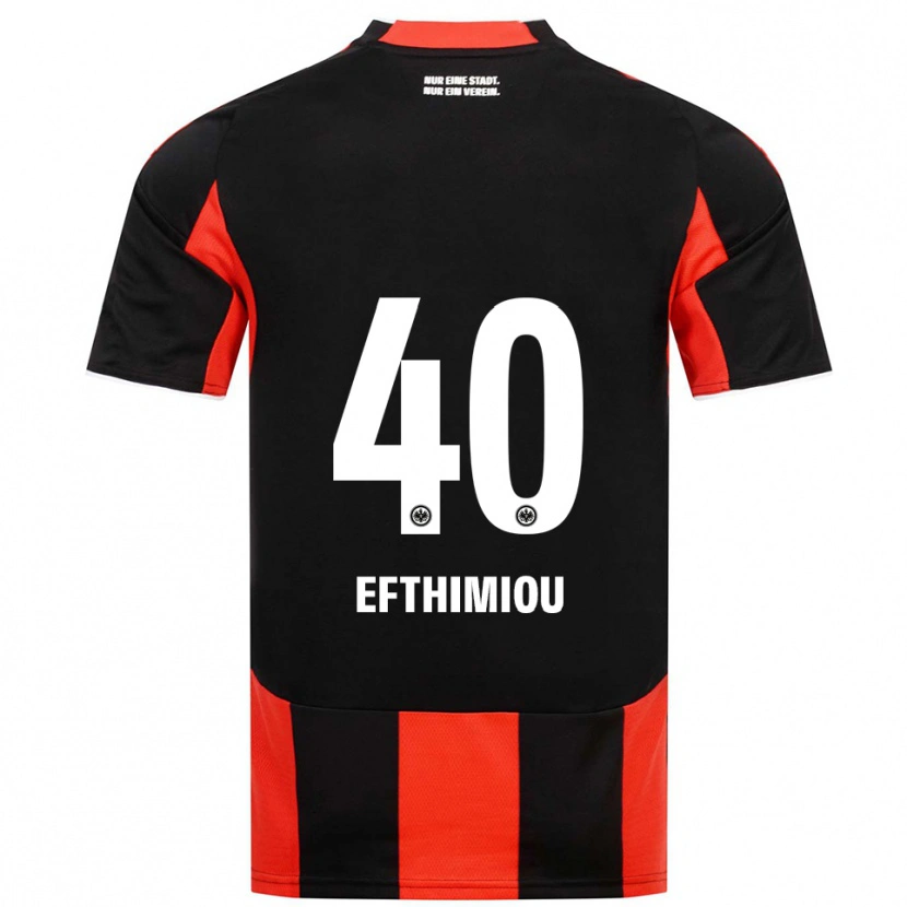 Danxen Hombre Camiseta Sissis Efthimiou #40 Negro Rojo 1ª Equipación 2025/26 La Camisa México