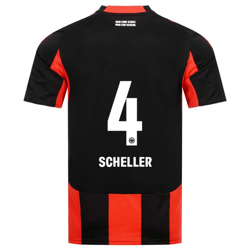 Danxen Hombre Camiseta Niklas Scheller #4 Negro Rojo 1ª Equipación 2025/26 La Camisa México
