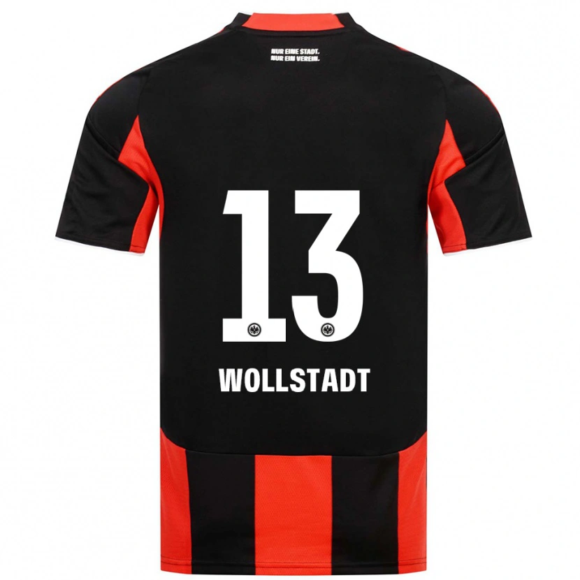 Danxen Hombre Camiseta Fabio Wollstadt #13 Negro Rojo 1ª Equipación 2025/26 La Camisa México