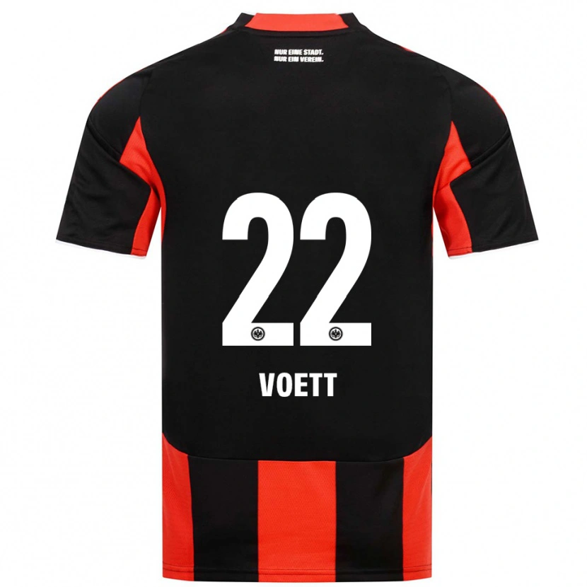 Danxen Hombre Camiseta Johannes Vött #22 Negro Rojo 1ª Equipación 2025/26 La Camisa México
