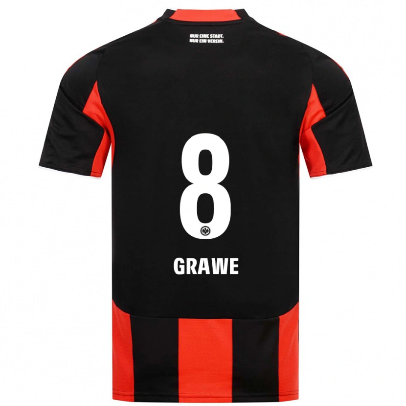 Danxen Hombre Camiseta Lisanne Gräwe #8 Negro Rojo 1ª Equipación 2025/26 La Camisa México