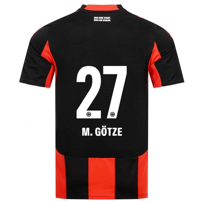 Danxen Hombre Camiseta Mario Götze #27 Negro Rojo 1ª Equipación 2025/26 La Camisa México