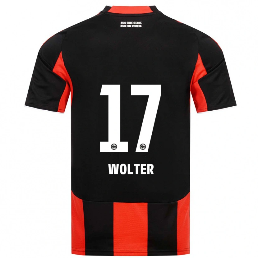 Danxen Hombre Camiseta Pia-Sophie Wolter #17 Negro Rojo 1ª Equipación 2025/26 La Camisa México