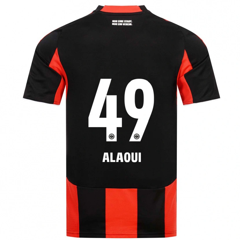 Danxen Hombre Camiseta Anas Alaoui #49 Negro Rojo 1ª Equipación 2025/26 La Camisa México