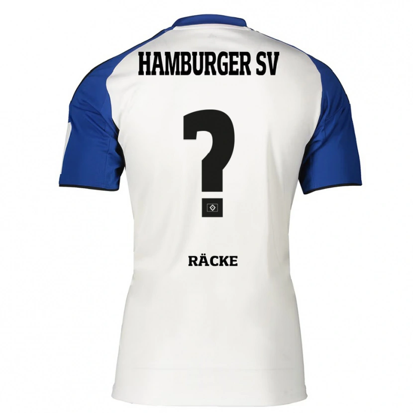 Danxen Hombre Camiseta Nina Räcke #0 Blanco Azul 1ª Equipación 2025/26 La Camisa México