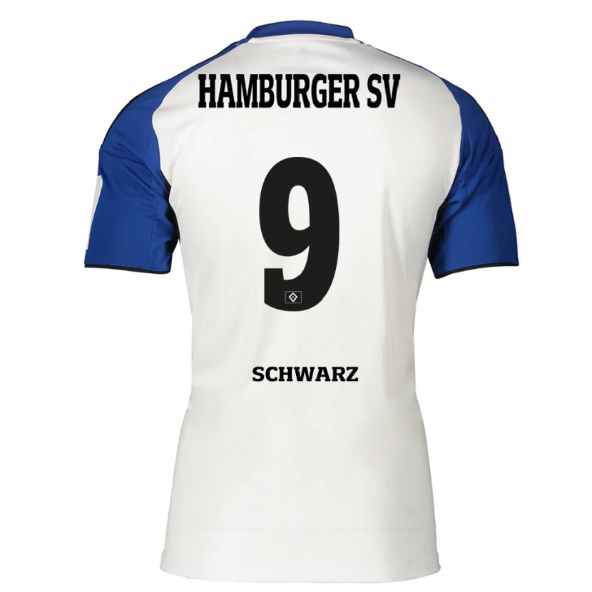 Danxen Hombre Camiseta Rafael Schwarz #9 Blanco Azul 1ª Equipación 2025/26 La Camisa México