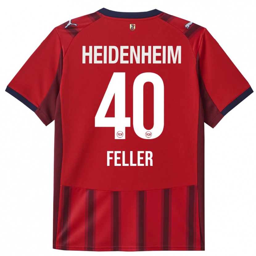 Danxen Hombre Camiseta Frank Feller #40 Rojo Marino 1ª Equipación 2025/26 La Camisa México