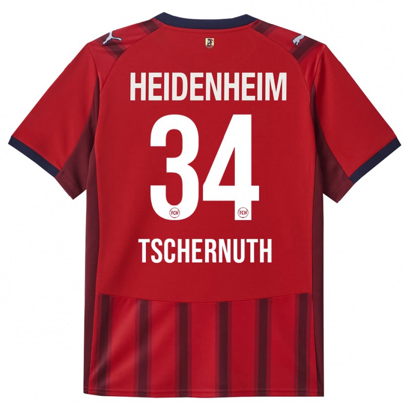 Danxen Hombre Camiseta Paul Tschernuth #34 Rojo Marino 1ª Equipación 2025/26 La Camisa México