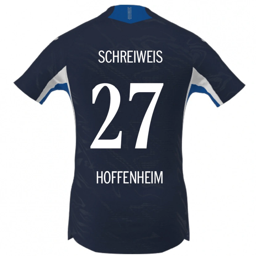 Danxen Hombre Camiseta Ben Schreiweis #27 Marino Blanco 1ª Equipación 2025/26 La Camisa México