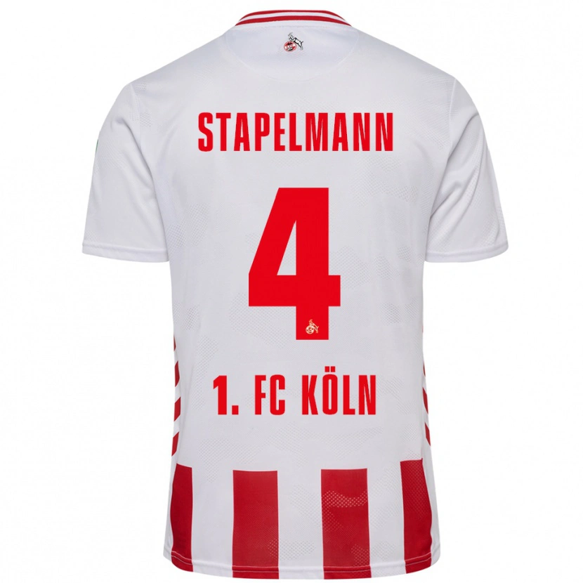 Danxen Hombre Camiseta Luis Stapelmann #4 Blanco Rojo 1ª Equipación 2025/26 La Camisa México