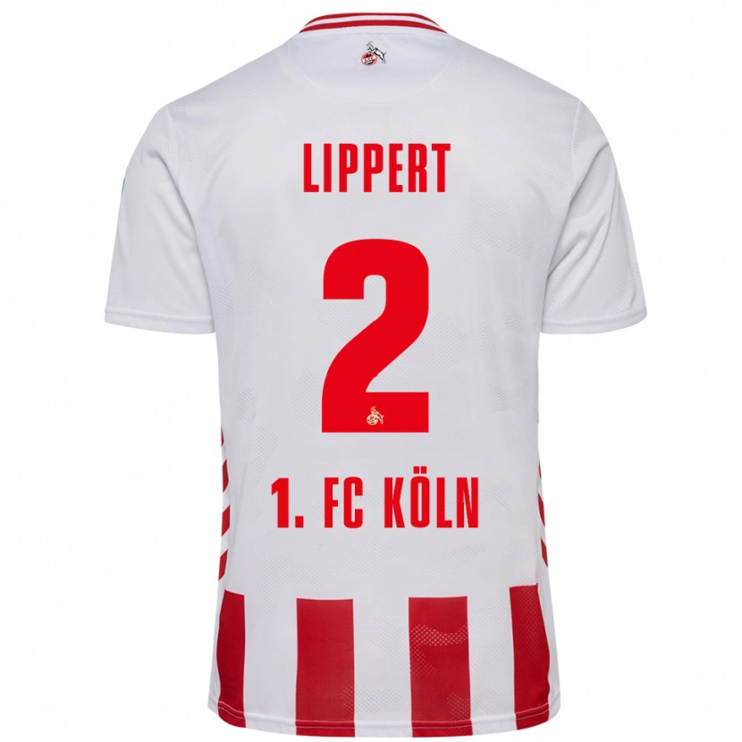 Danxen Hombre Camiseta Max Lippert #2 Blanco Rojo 1ª Equipación 2025/26 La Camisa México