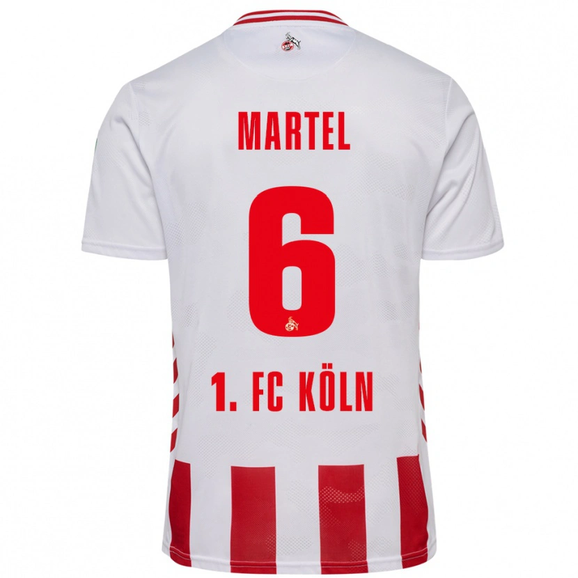 Danxen Hombre Camiseta Eric Martel #6 Blanco Rojo 1ª Equipación 2025/26 La Camisa México