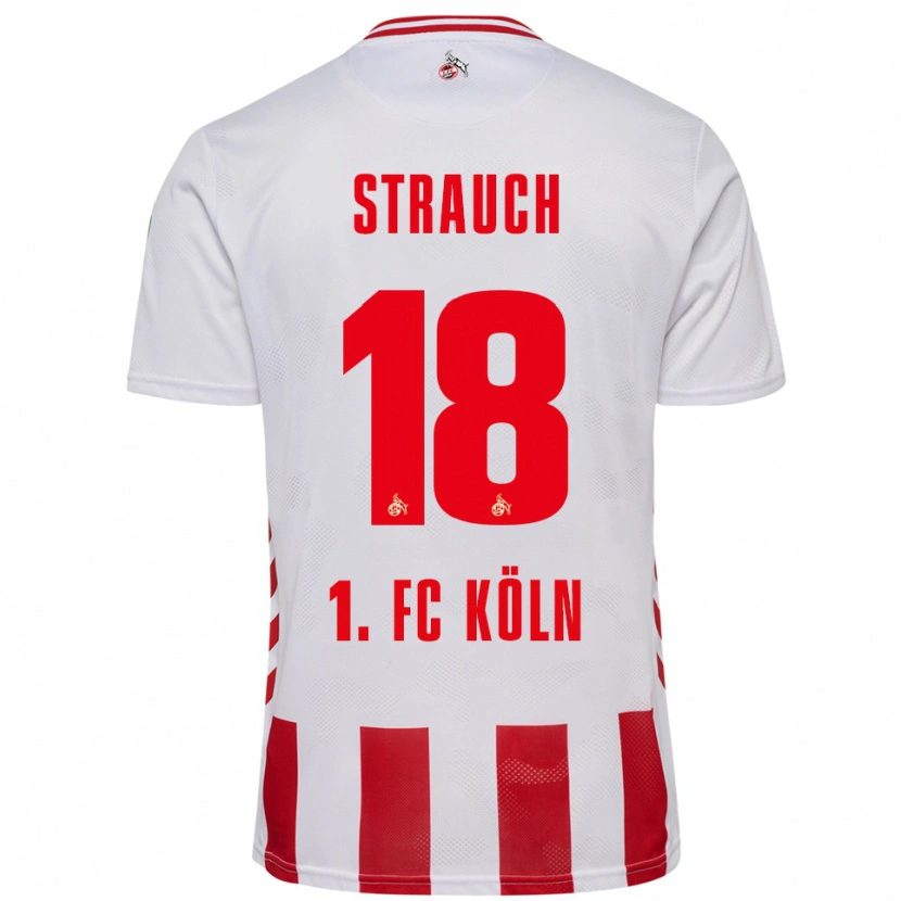 Danxen Hombre Camiseta Georg Strauch #18 Blanco Rojo 1ª Equipación 2025/26 La Camisa México