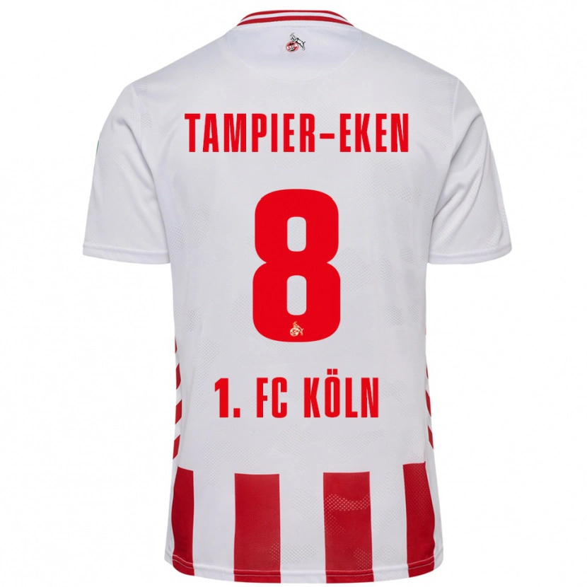 Danxen Hombre Camiseta Pierre Tampier-Eken #8 Blanco Rojo 1ª Equipación 2025/26 La Camisa México