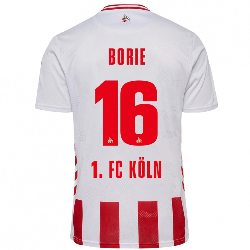Danxen Hombre Camiseta Etienne Borie #16 Blanco Rojo 1ª Equipación 2025/26 La Camisa México
