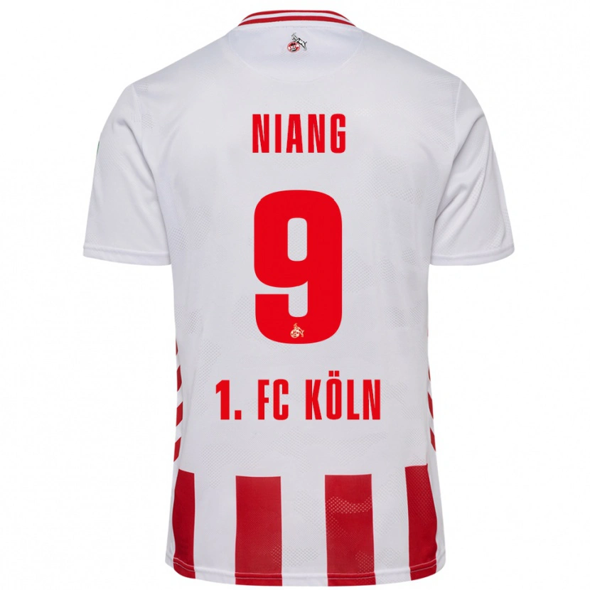 Danxen Hombre Camiseta Youssoupha Niang #9 Blanco Rojo 1ª Equipación 2025/26 La Camisa México