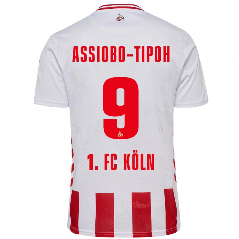 Danxen Hombre Camiseta Elfried Assiobo-Tipoh #9 Blanco Rojo 1ª Equipación 2025/26 La Camisa México