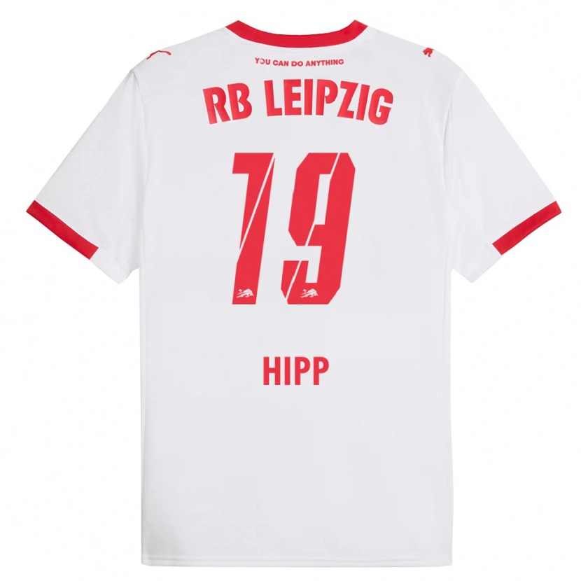 Danxen Hombre Camiseta Jenny Hipp #19 Blanco Rojo 1ª Equipación 2025/26 La Camisa México
