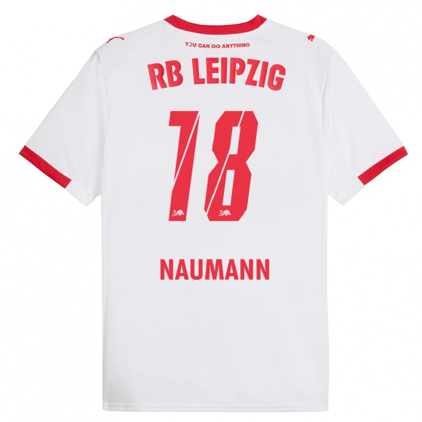 Danxen Hombre Camiseta Carlos Naumann #18 Blanco Rojo 1ª Equipación 2025/26 La Camisa México