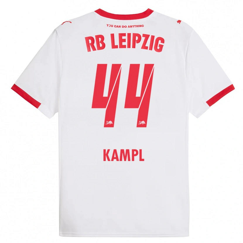 Danxen Hombre Camiseta Kevin Kampl #44 Blanco Rojo 1ª Equipación 2025/26 La Camisa México