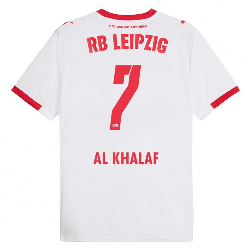 Danxen Hombre Camiseta Abdul Al Khalaf #7 Blanco Rojo 1ª Equipación 2025/26 La Camisa México