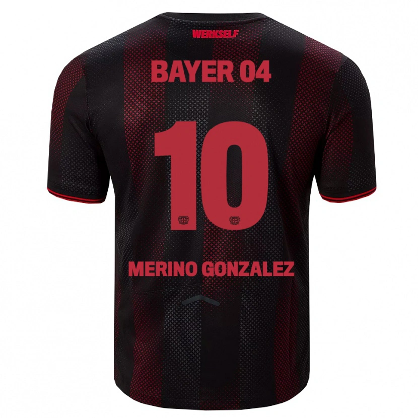 Danxen Hombre Camiseta Estrella Merino Gonzalez #10 Negro Rojo 1ª Equipación 2025/26 La Camisa México