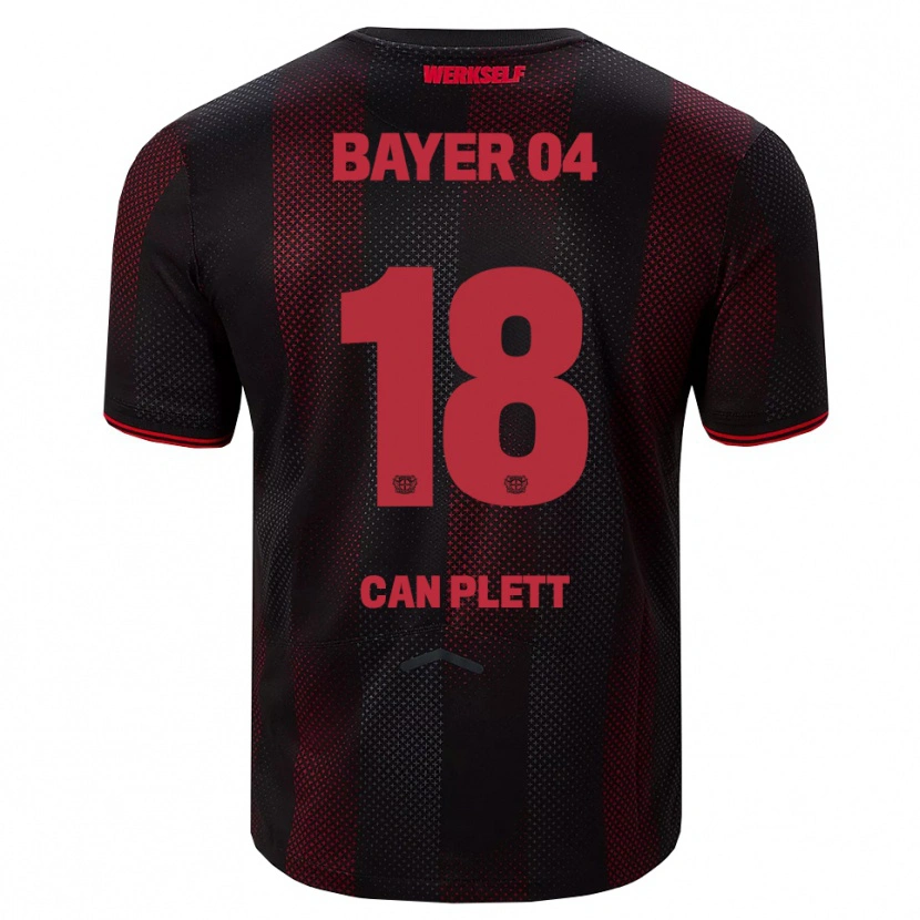Danxen Hombre Camiseta Nico Can Plett #18 Negro Rojo 1ª Equipación 2025/26 La Camisa México