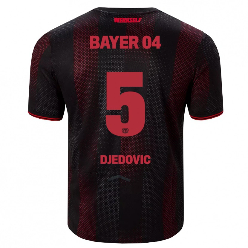 Danxen Hombre Camiseta Melis Djedovic #5 Negro Rojo 1ª Equipación 2025/26 La Camisa México
